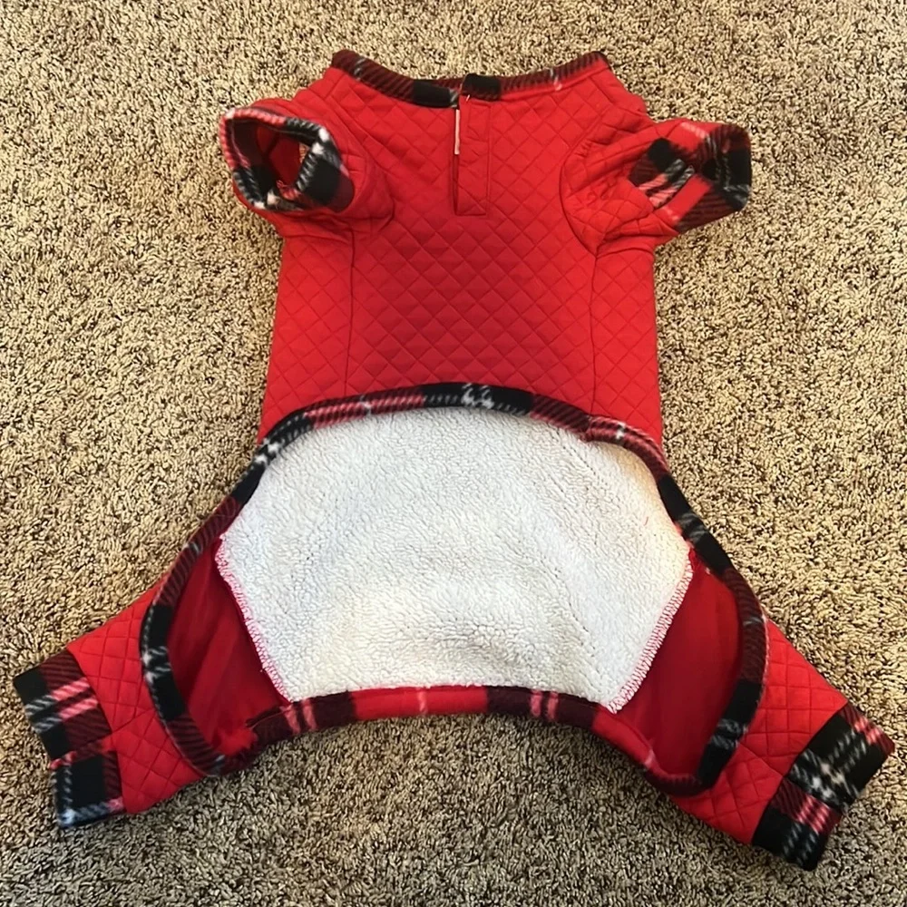 NWOT Size Large Lined Red Dog Outfit